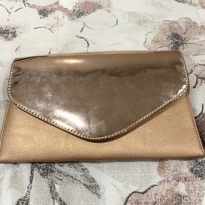 Rose gold clutch